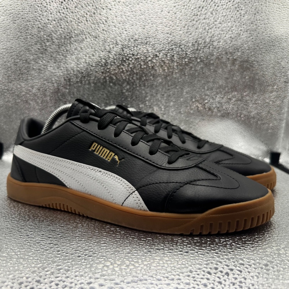 Size 9.5 Puma Super Team Sneakers Mens Black Excellent Gum Sole 389406-05